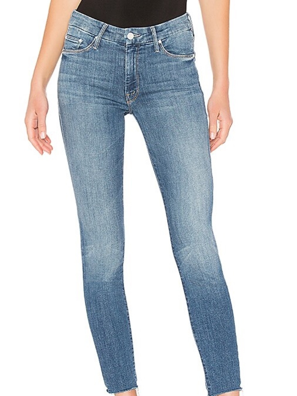 Mother High Waisted Looker Ankle Fray in One Smart Cookie